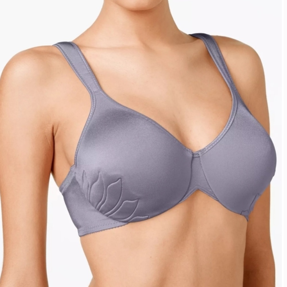 New Bali Bra Live It Up 2-Ply Seamless Underwire Comfort Bra Purple 42D